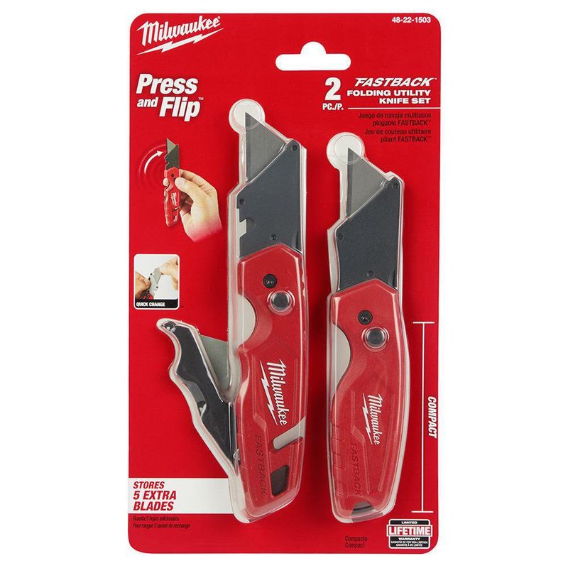 Set De 2 Cuchillas Plegables - Milwaukee Electric