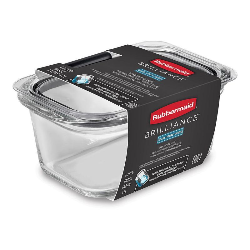 Tupper Rubbermaid Brilliance Grande 9.6 Tazas - Almacenaje Alimentos, Hermético, A Prueba De Manchas