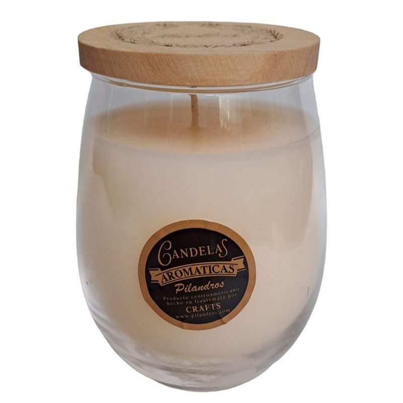 Vela-Con-Aroma-A-Vainilla-Beige-Y-Tapa-De-Madera---Pilandros