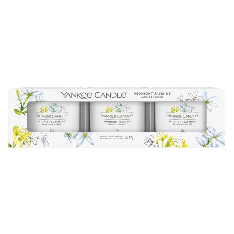 Set De Velas Midnight Jasmin 3 Pzas Yankee Candle Cemaco