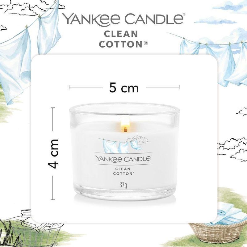 Set De Velas Clean Cotton 3 Pzas - Yankee Candle