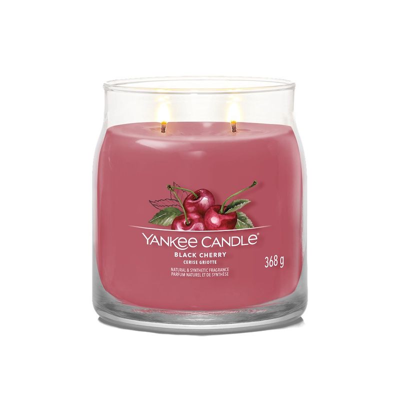 Vela En Frasco Mediano Black Cherry 368 G - Yankee Candle