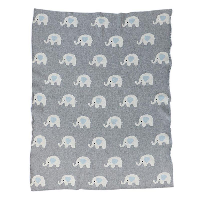 Frazada de Algodón Elefantes Gris 80X100 Cm - Koala Baby