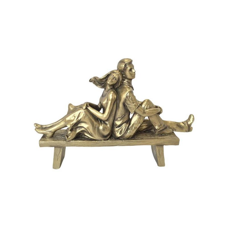 Figura Pareja Decorativa Dorada 30x6.9x19.5 Cm - Concepts