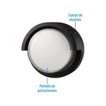 Lampara De Pared Interior/Exterior 10 W LED Luz Cálida - Volteck