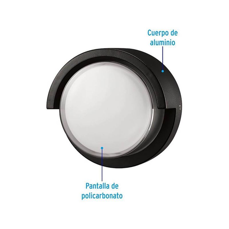 Lampara De Pared Interior/Exterior 10 W LED Luz Cálida - Volteck