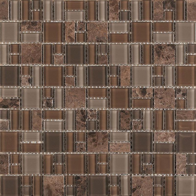 Mosaico Pietra Cristal Café 30x30 Cm - Interceramic