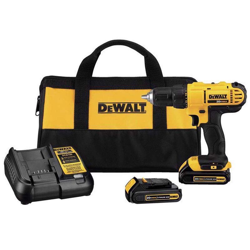 DEWALT Taladro de martillo máximo de 20 V, 1/2 pulgada, inalámbrico y sin  escobillas, compacto con ajuste de 2 velocidades, solo herramienta desnuda