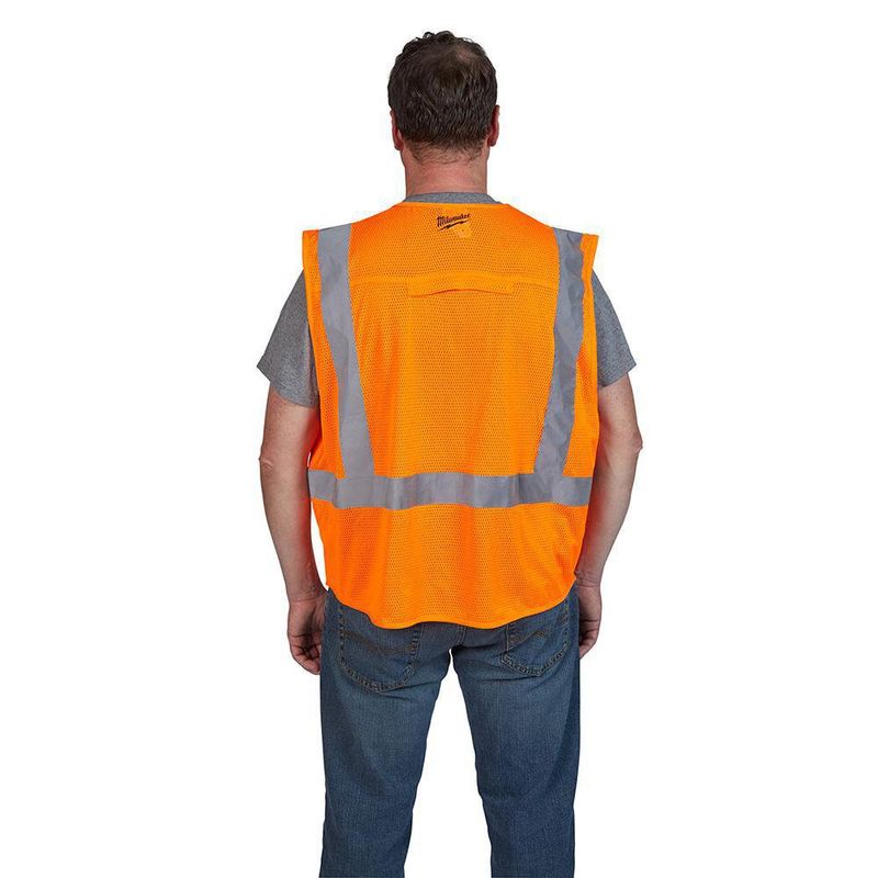 Chaleco De Seguridad Reflectante Naranja Con Bolsillos De Clase Visibilidad  Seguridad Con Cremallera Chalecos De Seguridad De Alta Visibilidad Con Tir