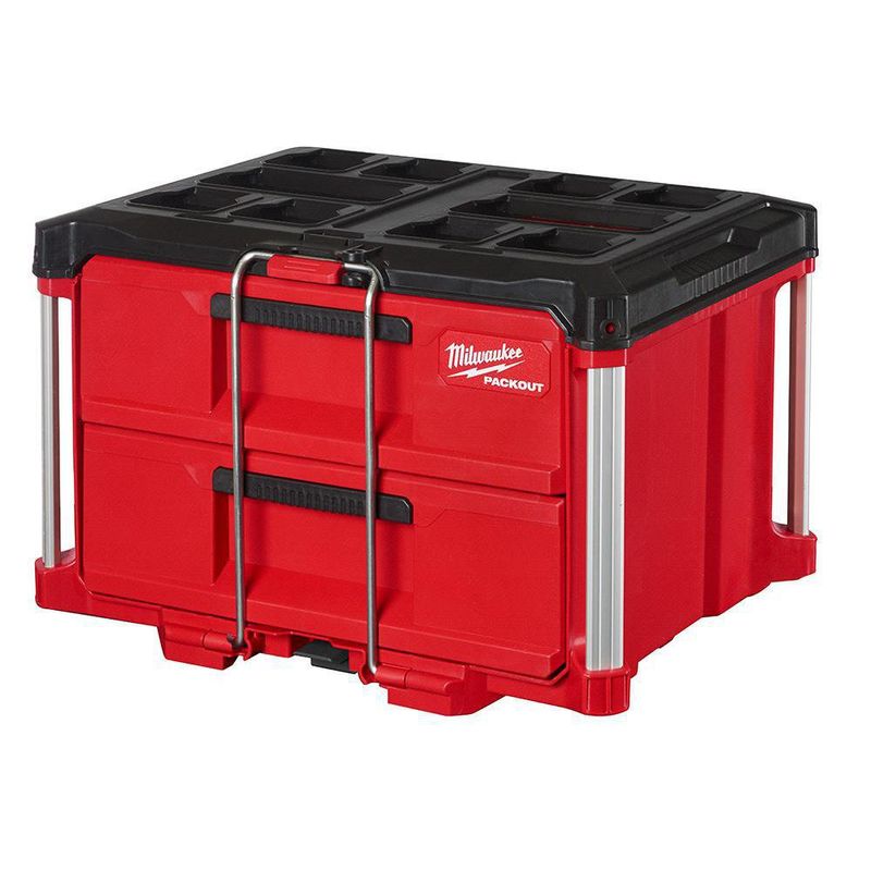 Gabinete Con 2 Cajones Plástico Rojo - Milwaukee Electric