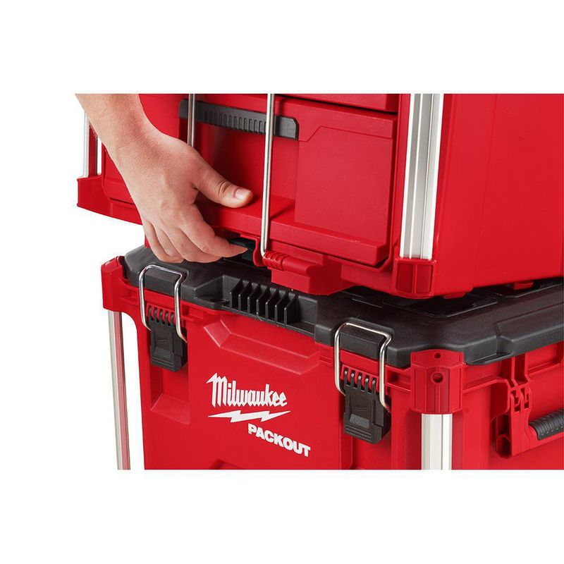 Gabinete Con 2 Cajones Plástico Rojo - Milwaukee Electric