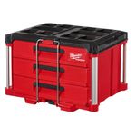 Gabinete Con 3 Cajones Plástico Rojo - Milwaukee Electric