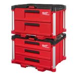 Gabinete Con 3 Cajones Plástico Rojo - Milwaukee Electric