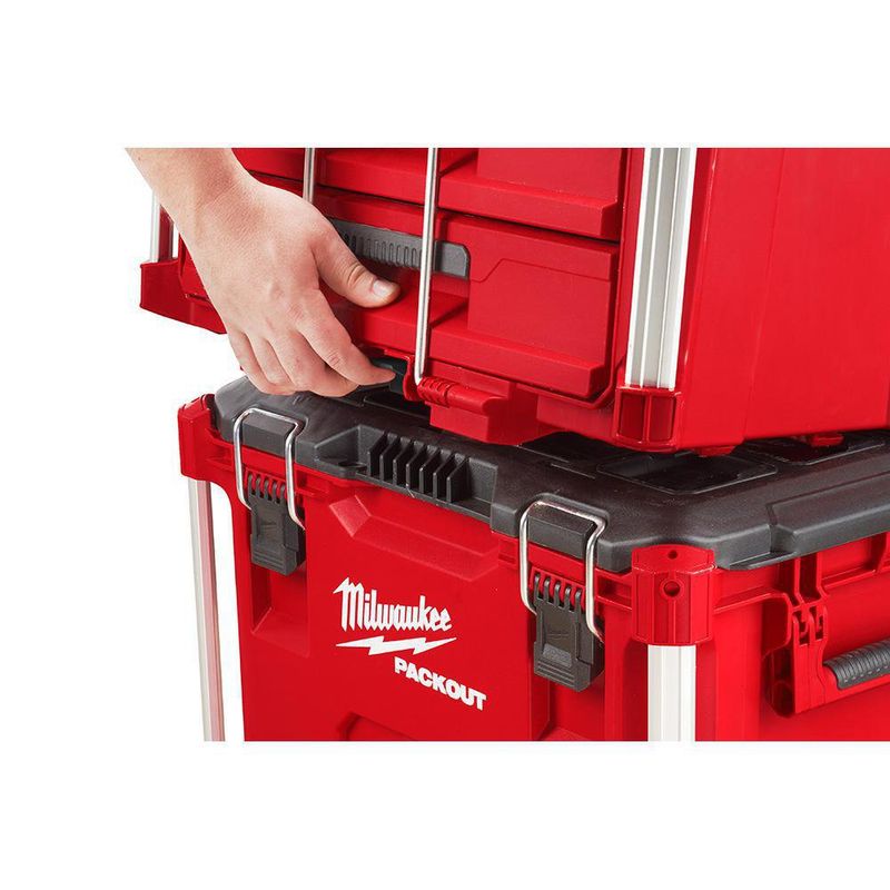 Gabinete Con 3 Cajones Plástico Rojo - Milwaukee Electric