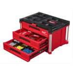 Gabinete Con 3 Cajones Plástico Rojo - Milwaukee Electric