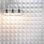 Panel Decorativo Pirámides De Pvc Blanco 19.7 Plg - Ace