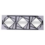 Set De Espejos Borde Negro 3 Pzas 25x25x2 Cm - Concepts