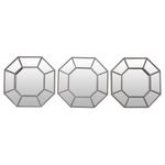 Set de Espejos Dorado 3 pzas 25x25x2 Cm - Concepts