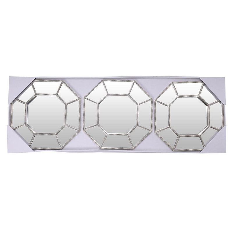 Set de Espejos Dorado 3 pzas 25x25x2 Cm - Concepts