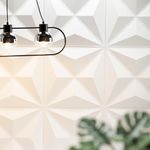 Panel Decorativo Estrella De Pvc Blanco 19.7 Plg - Ace