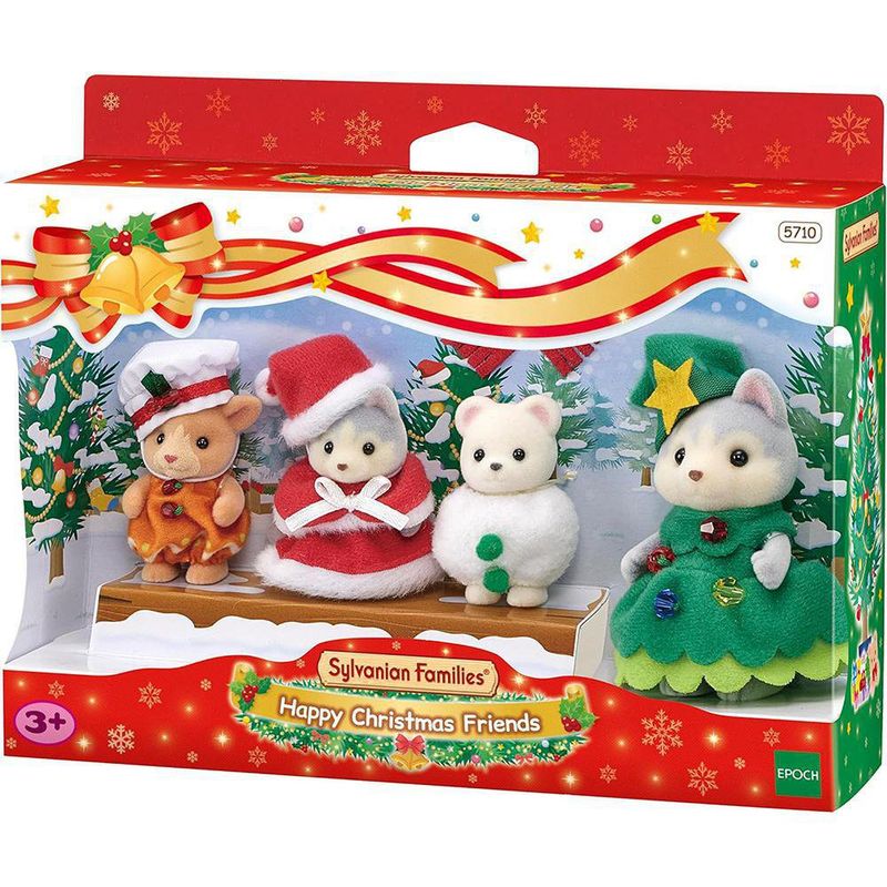 Set De Amigos Festejando Navidad - Sylvanian Families