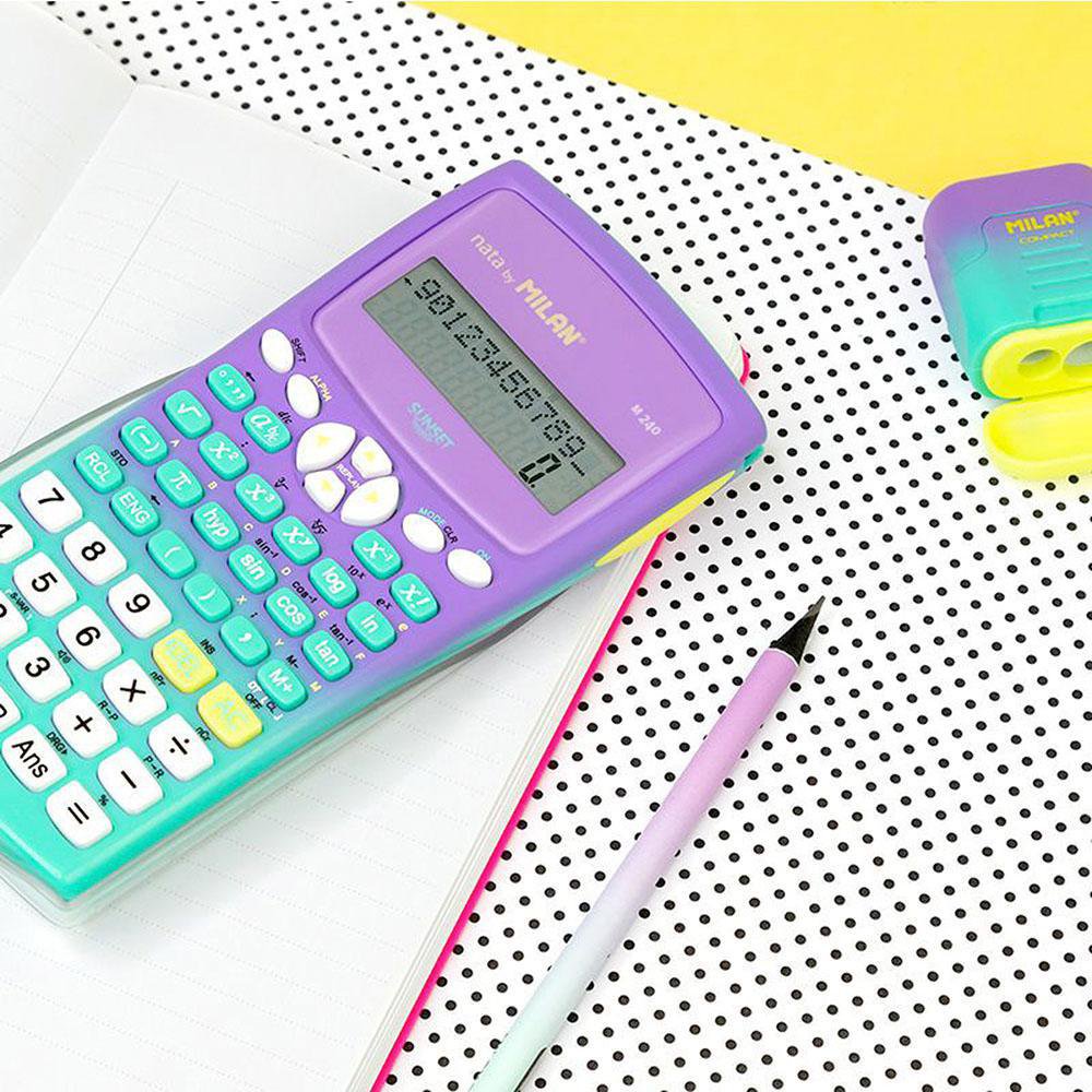 Calculatrice Milan Calculatrice Scientifique Collège MILAN M240 Sunset Jaune/rose : Chez Blister Calculatrice Scientifique M240 Sunset Rose Color