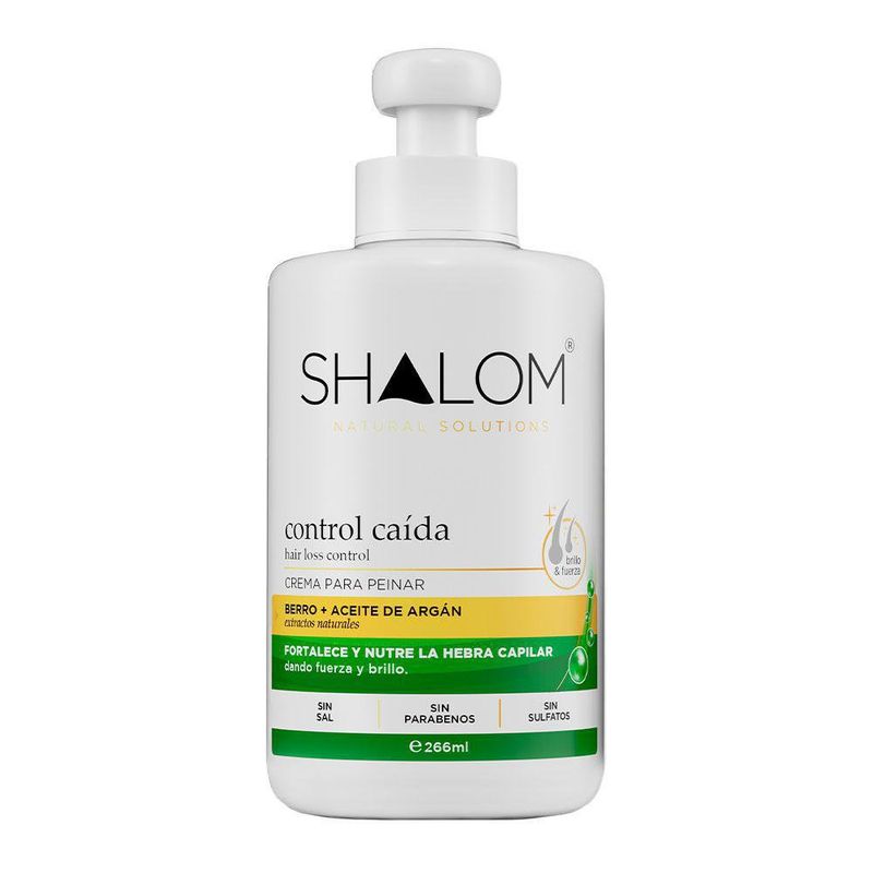 Crema Para Peinar Control Caida Berro + Arg - Shalom