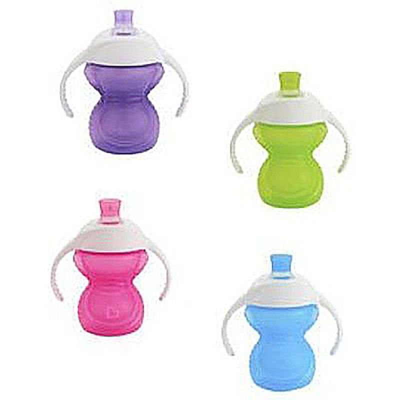 Munchkin® Click Lock™ - Vaso de entrenamiento a prueba de mordeduras, 7  onzas, paquete de 2, rosa/morado