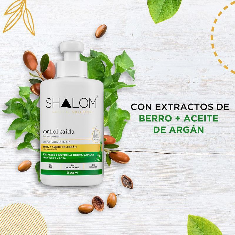 Crema Para Peinar Control Caida Berro + Arg - Shalom