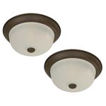 Combo De 2 Plafones Clásicos Café De 1 Luz 60 W - Zlumini