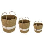 Juego De 3 Canastas Decorativas De Yute 31x31 Cm - Concepts