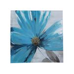 Cuadro Decorativo Sin Marco Flor Azul 80x2.8x80 Cm - Concepts