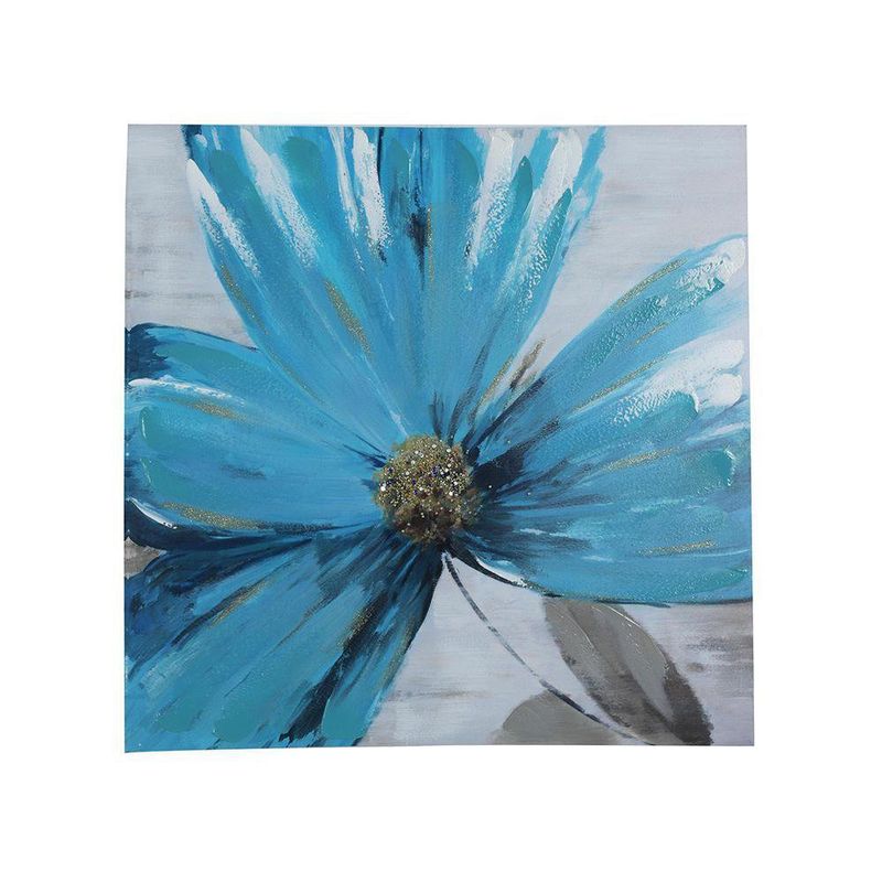 Cuadro Decorativo Sin Marco Flor Azul 80x2.8x80 Cm - Concepts