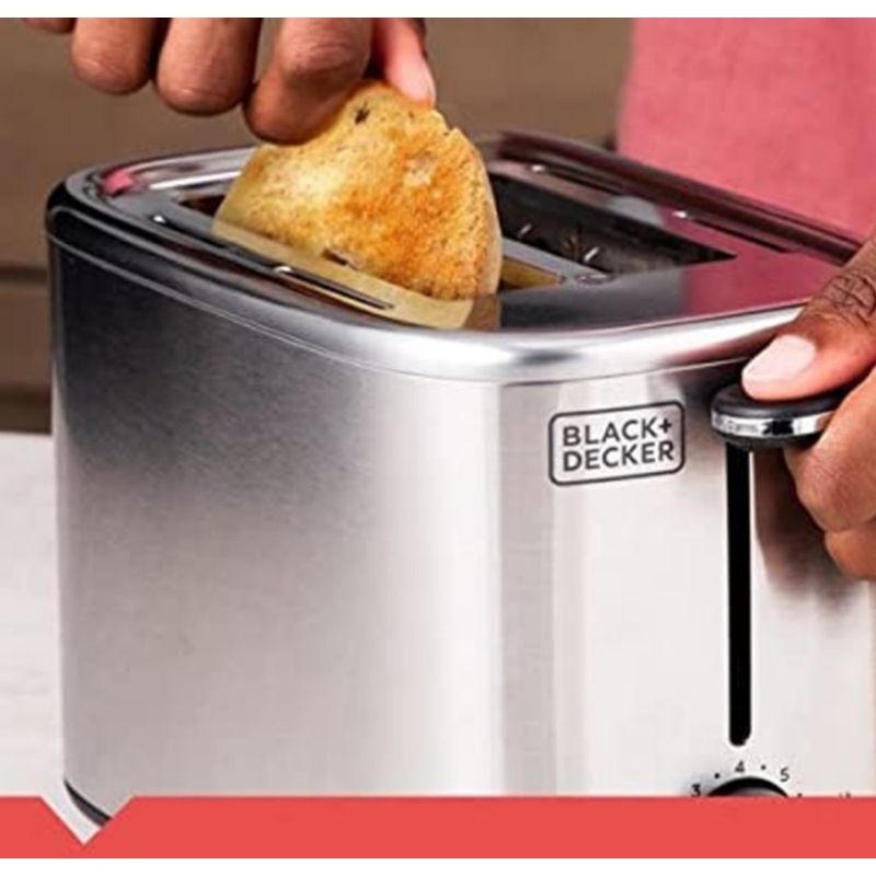 Tostador De Pan 2 Rebanadas Acero 7 Funciones Black Decker