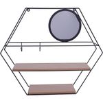Repisa Hexagonal Con Espejo 51.5x10x45 Cm - Concepts