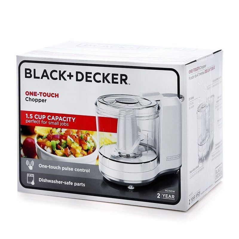 New Black & Decker HC150W One-Touch White Chopper w/ 1.5 Cup Capacity,  White, 70W,Each 