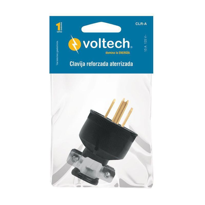 Espiga Negra Tipo B De 125 V Y 15 A - Volteck