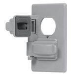 Placa De 2 Módulos Gris - Volteck