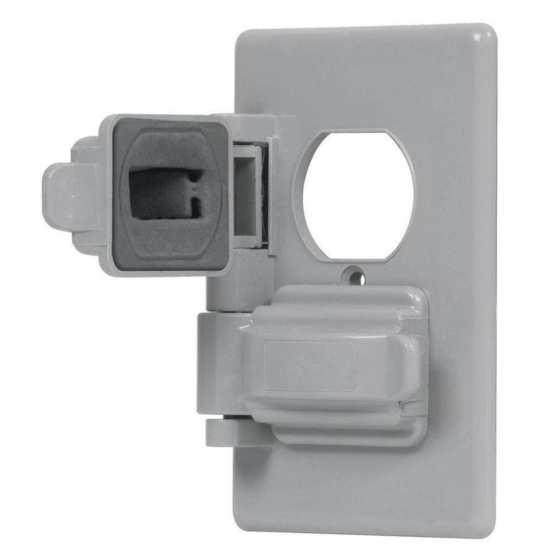 Placa De 2 Módulos Gris - Volteck