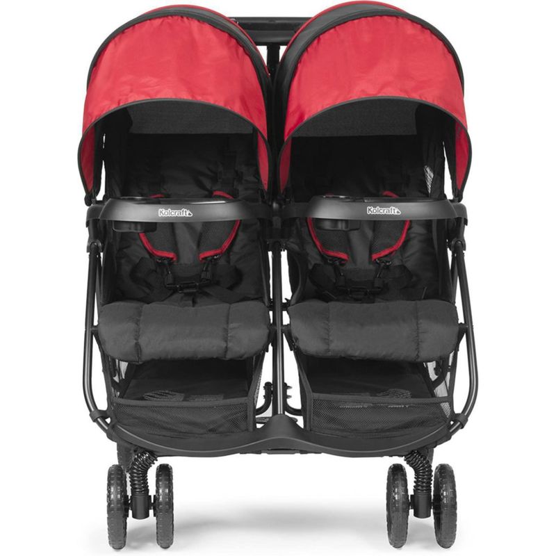 Carruaje Doble Plegable Cloud Plus Negro Y Rojo - Kolcraft