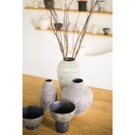 Florero Creta De Cerámica Artesanal Negro 19x22 Cm - Topis