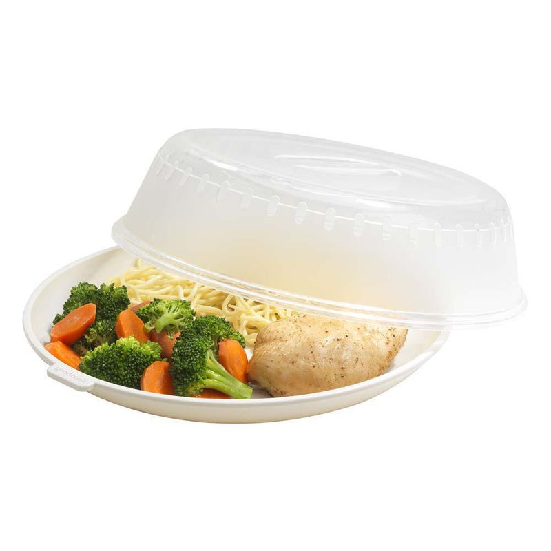 Plato microondas 245mm con tapa microondas para calentar alimentos. Plato  microondas 24,5 cm con tapa para microondas. Plato para microondas de  cristal con tapadera microondas de 24 cm. : : Hogar y cocina