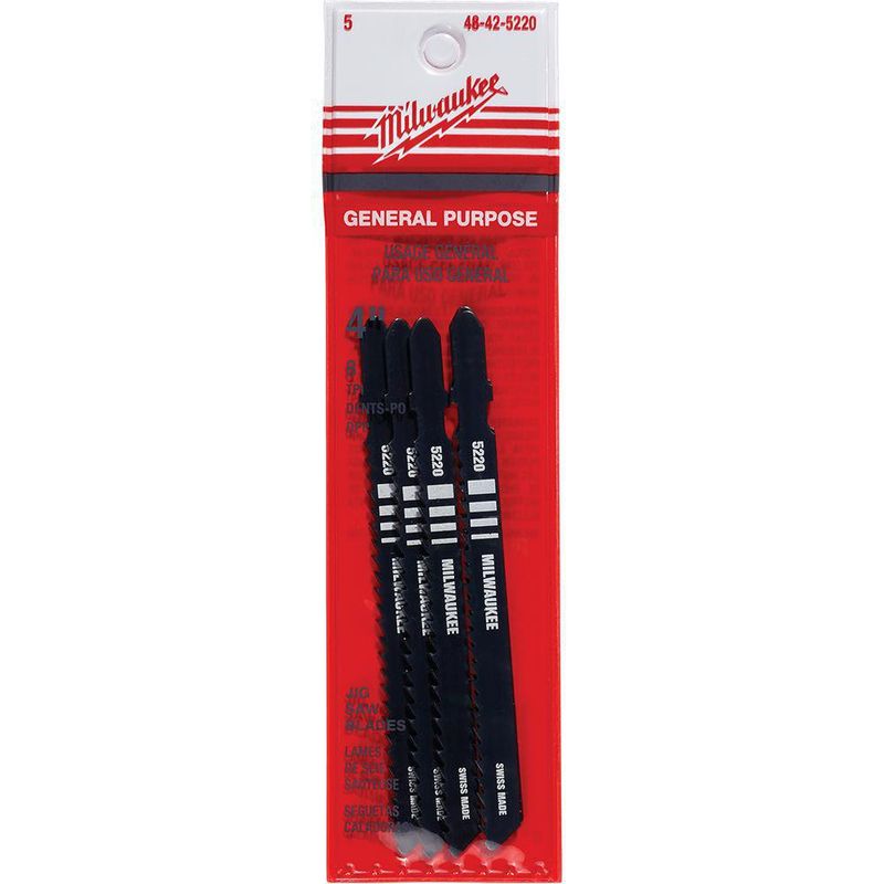 Set De 5 Hojas Para Sierra Caladora Uso General 4 Plg - Milwaukee