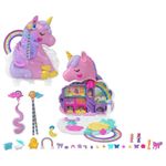 Set De unicornio Con Salón Arcoíris - Polly Pocket