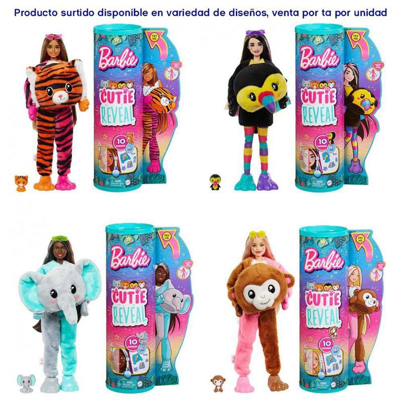 Muñeca Cutie Reveal Animales De La Selva Diseños Surtidos - Barbie