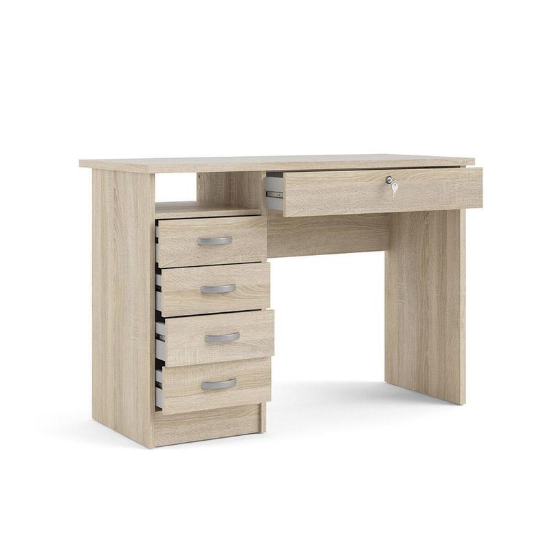 Escritorio-Con-5-Gavetas-Beige-
