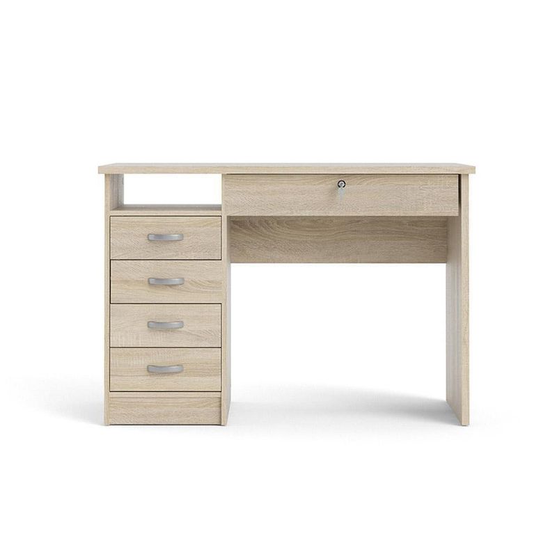 Escritorio-Con-5-Gavetas-Beige-