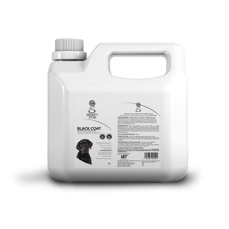 Shampoo Y Acondicionador Para Perro Pelo Oscuro 1 Gal - Groom Star