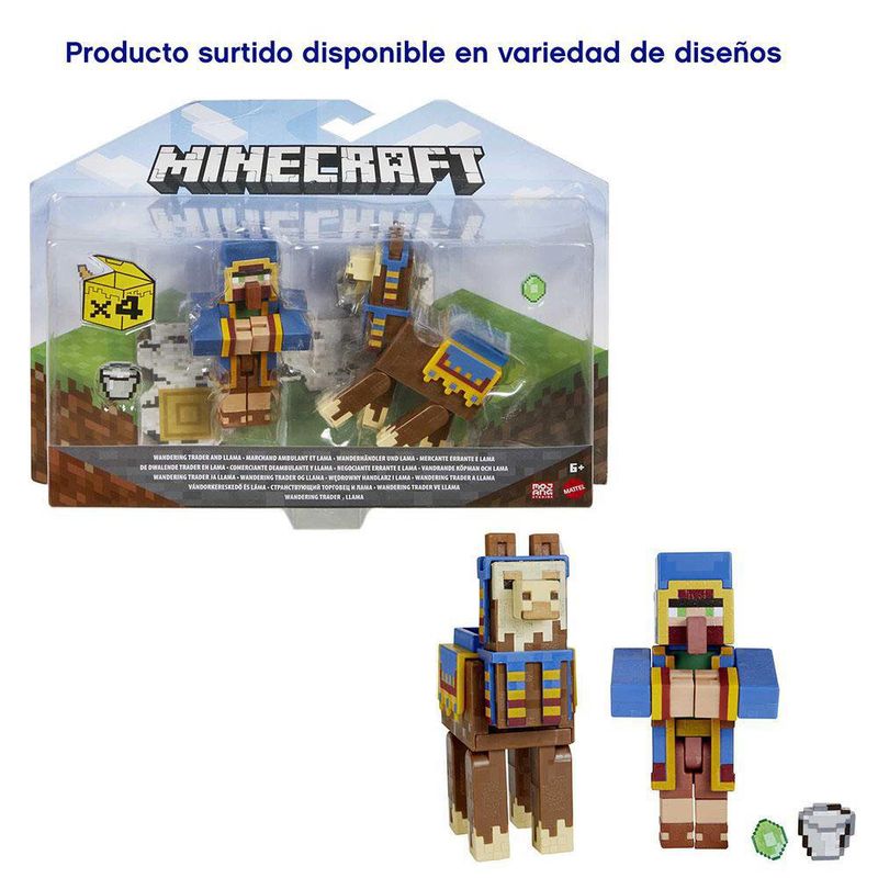 Set De Figura De Acción 2 Pzas Diseños Surtidos - Minecraft