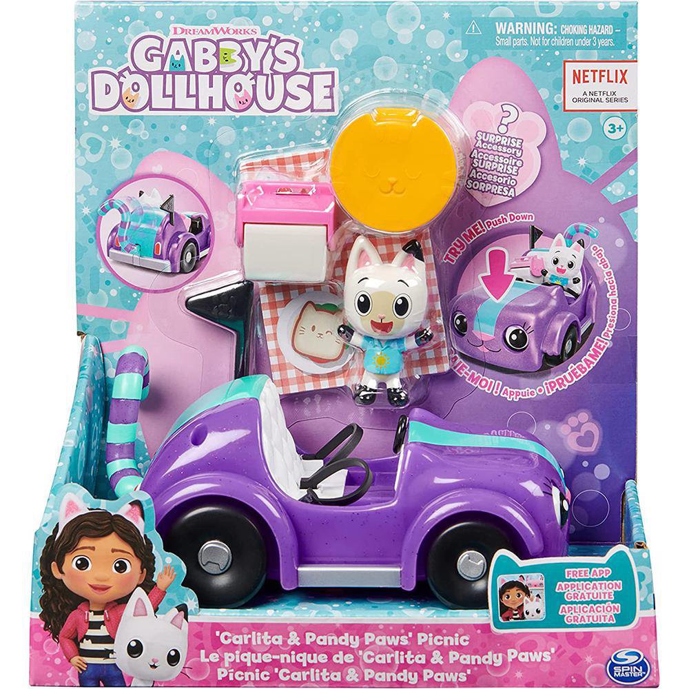  Gabby's Dollhouse - Juego de juguetes para niñas, paquete con  mini juego de casa de muñecas de Gabby's Dollhouse, calcomanías, colgador  de puerta